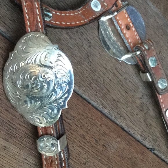 Western headstall horse riding show horsemanship equestrian cowgirl reining - Picture 9 of 9